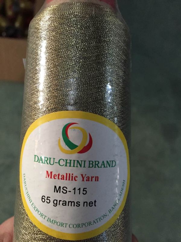 embroidery thread, metallic embroidery thread, metallized yarn MS type metalic yarn