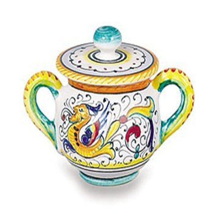 Ceramic Hand Painted Sugar Bowl