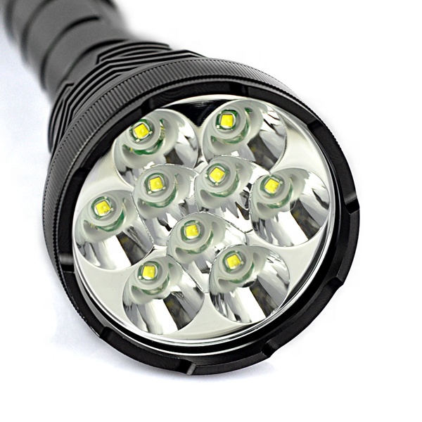 9 шт. XM-L T6 LED ультра длинный диапазон 1 км вспышка света 10000 люмен фонарик самый мощный фонарик