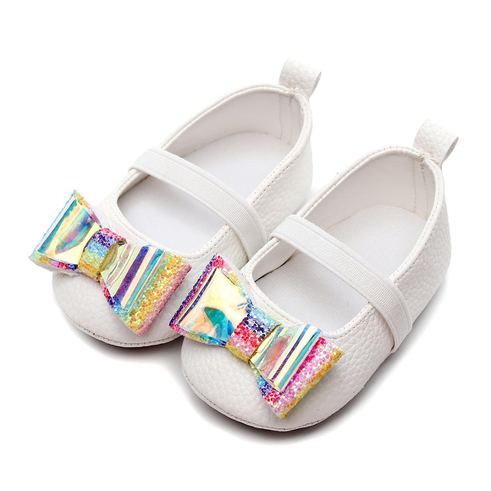 Baby Boy Girls PU Shoes Soft Sole Shoes Kids Toddler Infant Princess Moccasins Prewalker First Walkers Cute Bow