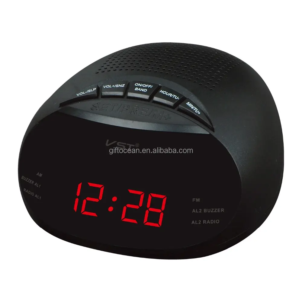 hot sales 0.6" LED snooze alarm clock with auto search AM/FM radio