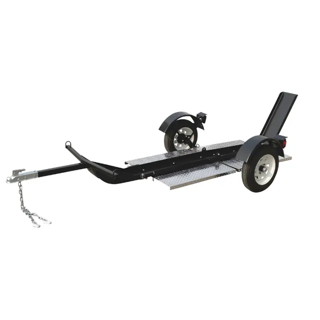 Single Rail Foldable Motorcycle Trailer /  Pull Behind Motorcycle Cargo Trailer