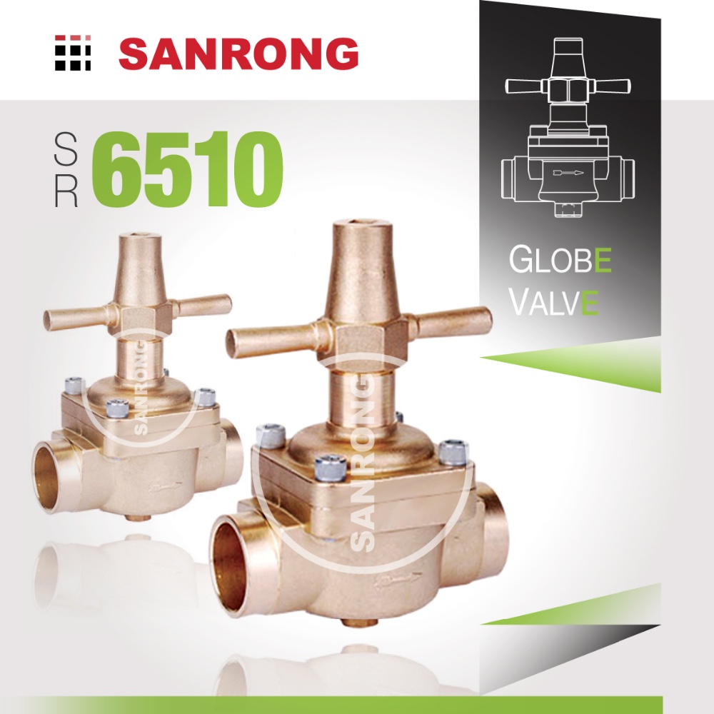 SR 6510 6540 двухсторонний прямой шаровой клапан для охлаждения, латунный клапан для охлаждения из Castel, стопорный клапан для сварки кондиционера