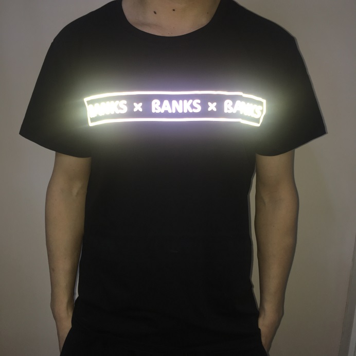 Custom iron on reflective printing logo reflective heat transfer vinyl for T-shirt