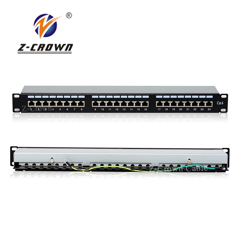 24 порта Cat5e Cat6 UTP Blank 19 ''1U патч панель с Keystone Jack