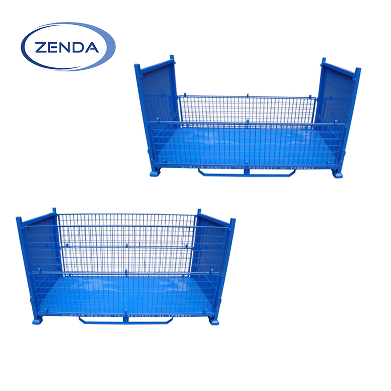 Steel stillage bins cage stackable pallet cages for logistics companies