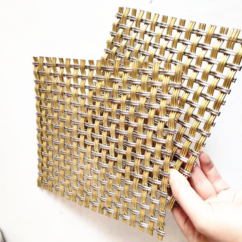 AISI304 Square Weave Wire Mesh, Crimped Type Architectural Wire Mesh