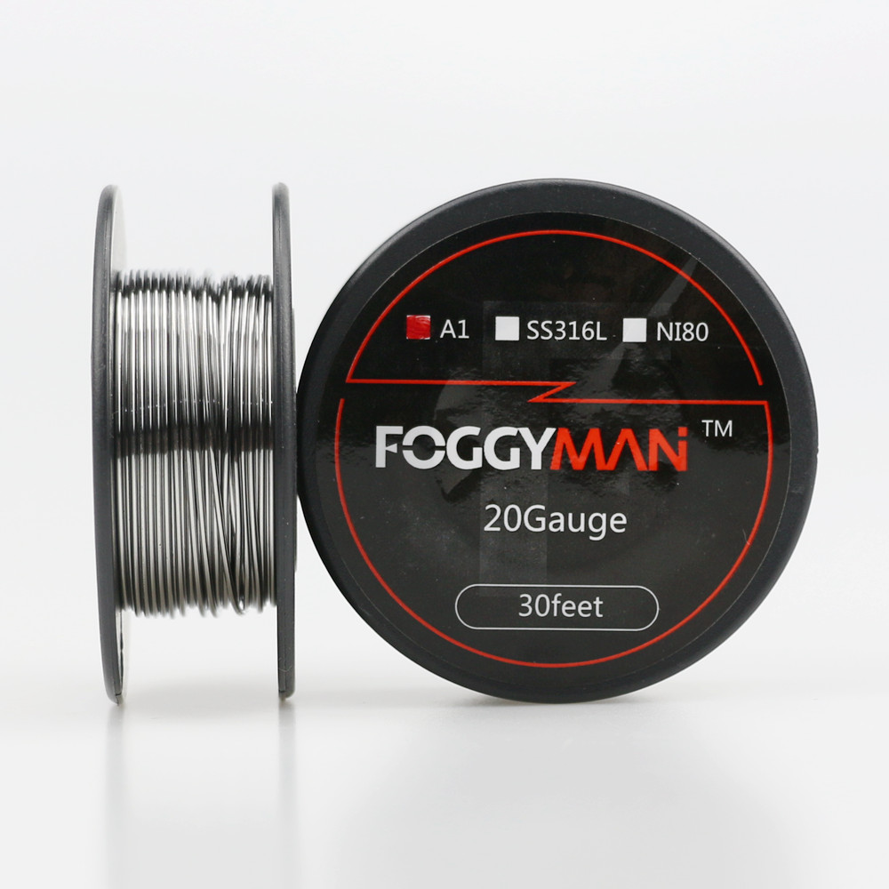 Foggyman электронная сигарета провод A1 сопротивление нагревательный провод от 22ga до 34ga 30 футов в рулоне для RDA RTA Атомайзер