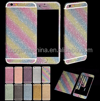 Новый Блестящий Блеск на весь корпус для iPhone 6 plus 5,5 дюйма, наклейка для телефона, матовая защитная пленка для экрана со сверкающими бриллиантами