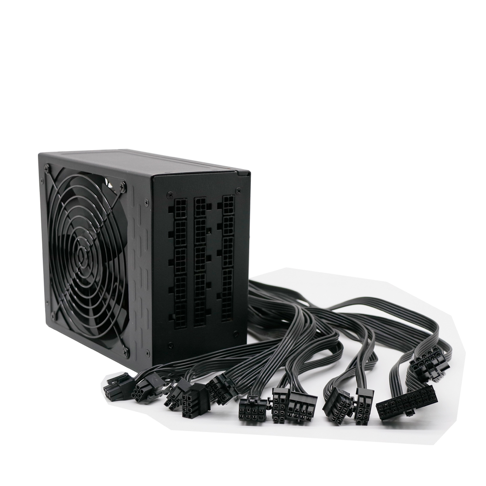 CE RoHS FC Сертифицированный полный модульный 1600W PC источник питания 90 Plus Gold ETH MINER PSU