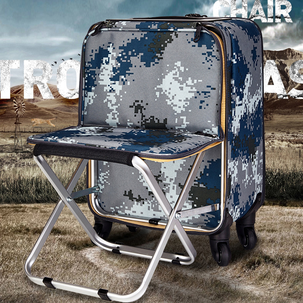 Luggage case with folding chair luggage travel bags suitcase trolley suitcase luggage bag wheel