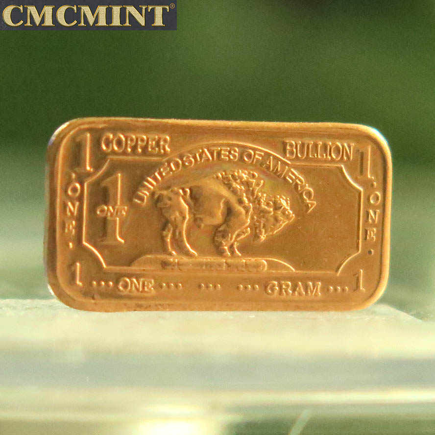 copper ingots for sale old copper bar bullion 1 Gram 999 Fine Pure Copper Buffalo Bar A111