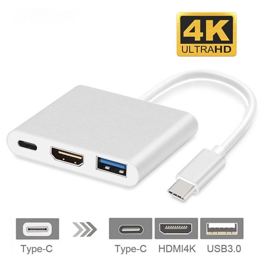 3 в 1 USB хаб Кабель с разъемом типа C USB 3,1 C PD USB-C 4K 1080p HDMI USB3.0 USB 3,0 адаптер для Macbook Samaung S10 S8 Huawei Google Chromebook