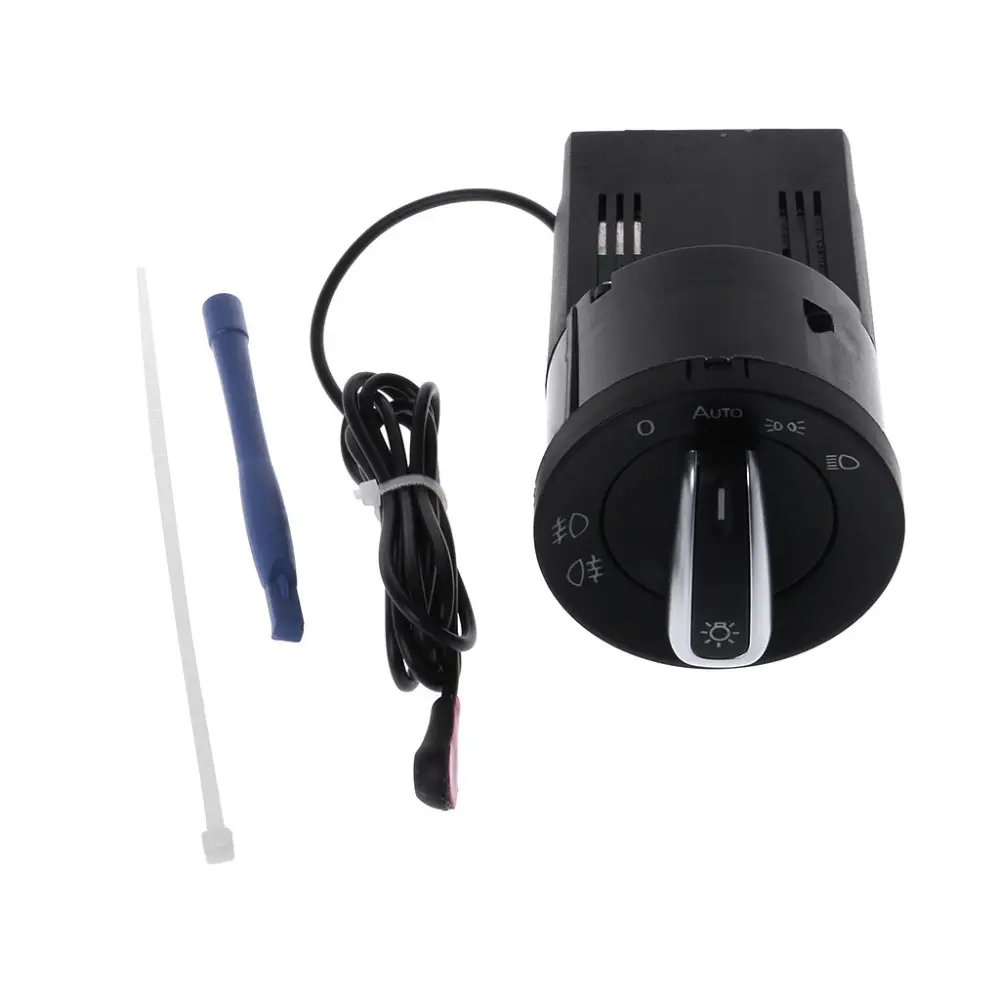 Free Shipping Auto Headlight Chrome Switch Plug For VW Polo Golf 4 Jetta MK4 Passat B5 Polo 5ND941431B