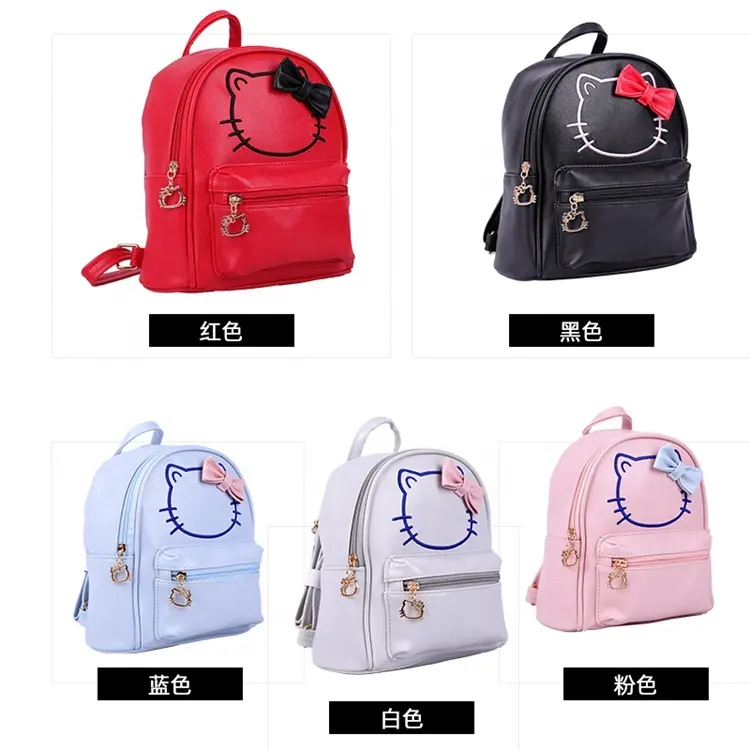 Heopono Ready To Ship Fashion Cartoon Hot Nice Design Durable Small Cute Preschool PU Leather Baby Mini Backpack Bag Girls