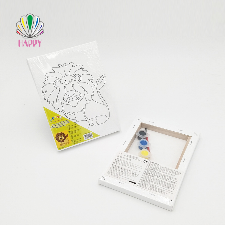 Creative DIY carton kids canvas painting set