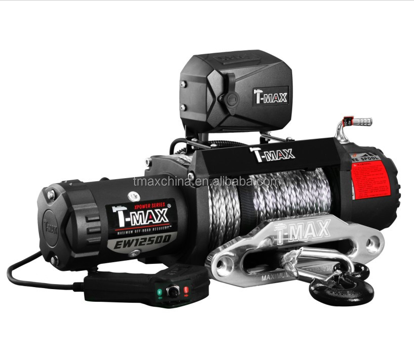 T-max X-power внедорожная лебедка 12500 фунтов электрическая лебедка с синтетическим Канатом