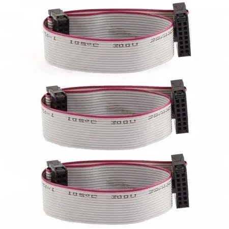 1.27mm pitch 6 8 10 12 14 16 20 24 26 30 34 40 50 60 64 pin IDC connector grey flat cable assembly ribbon cable