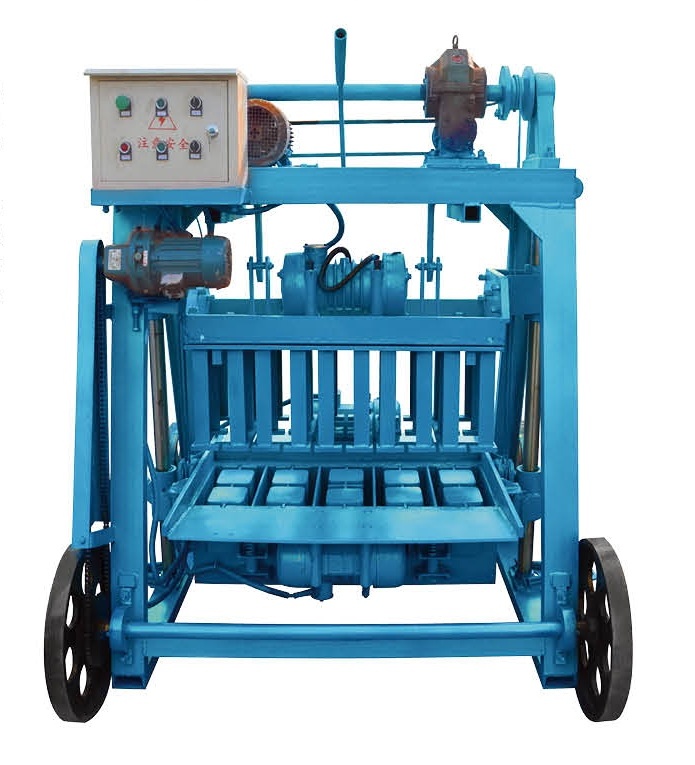 QM4-45 Mobile Hollow Block Making Machine small invest block machine pallet free