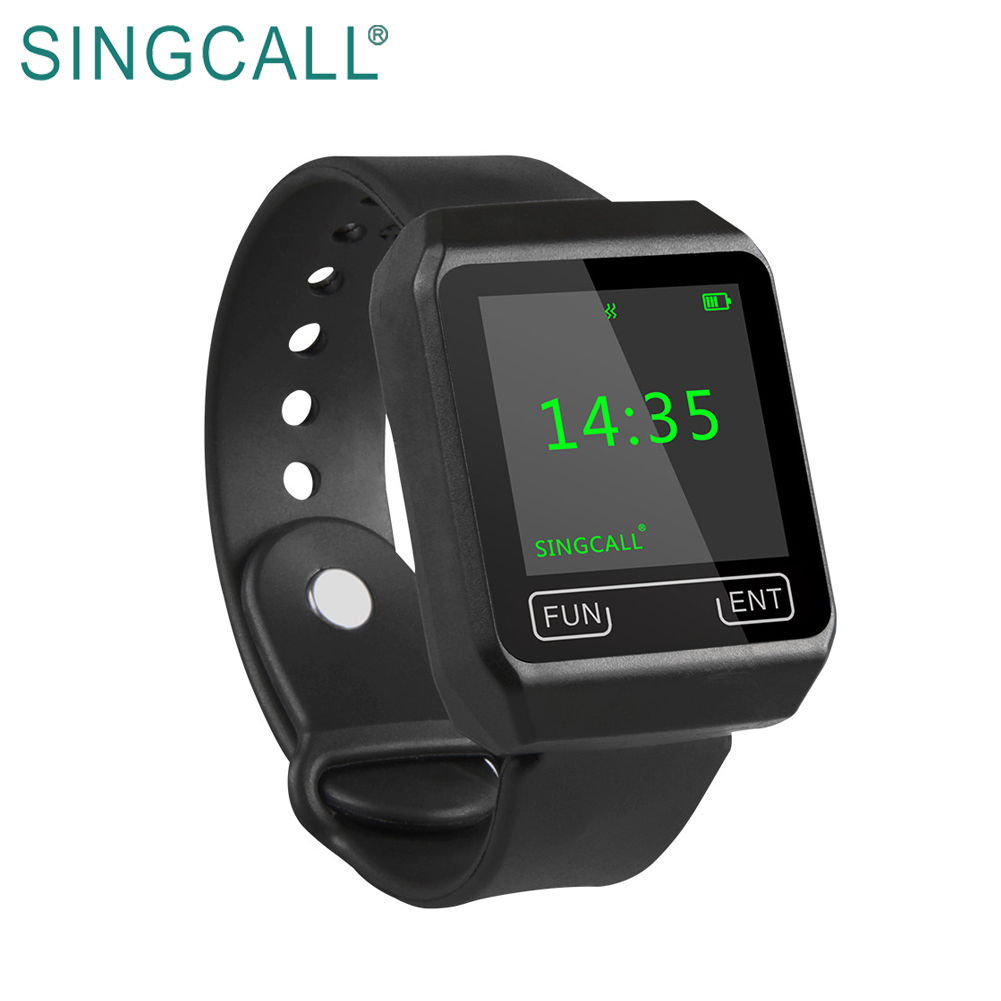SINGCALL Кофейня Беспроводная умная передача данных по вызывающего абонента пейджер вызова официанта часы