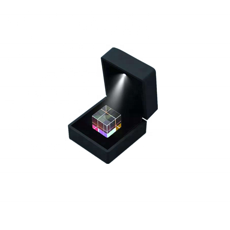 Сделанный на заказ прозрачный кристалл дихроическое стекло K9 куб X-Cube Prism