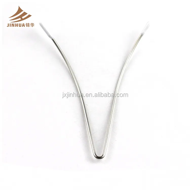 Silver Metal V Shape Bra Wire Connected Buckle For Underwear
