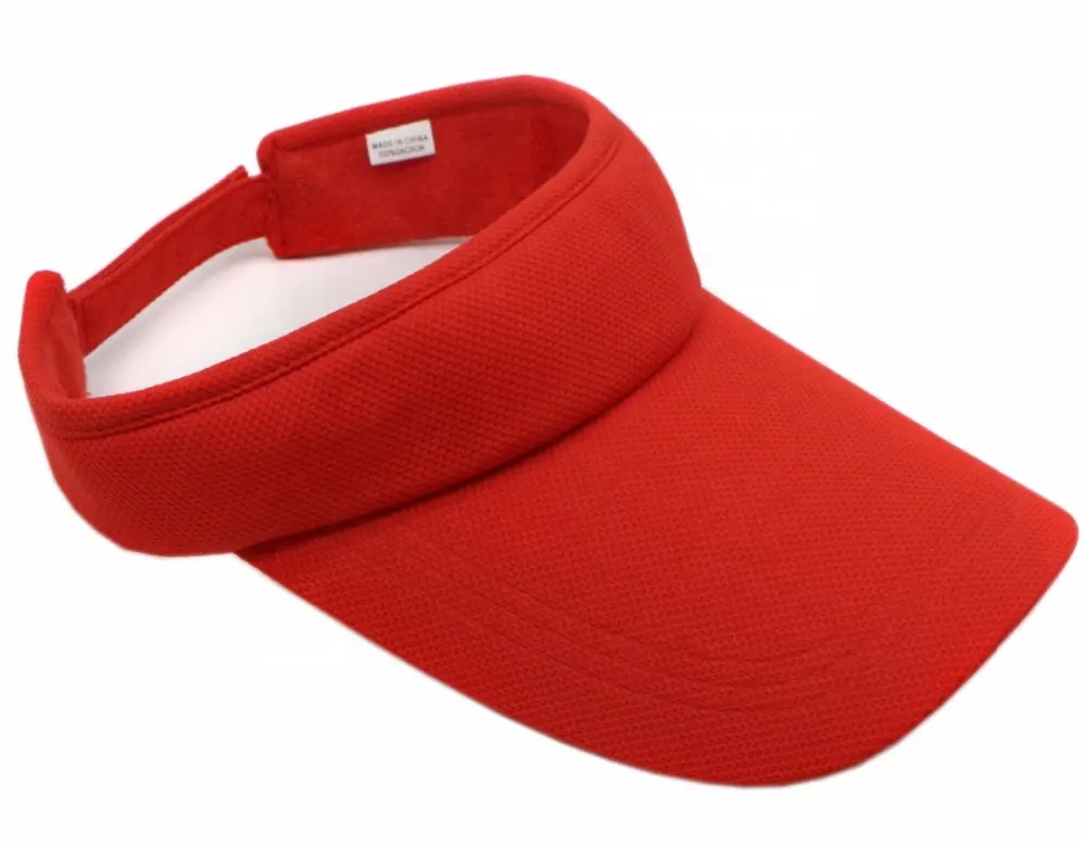 Wholesale summer breathable mesh air tech performance fabric golf cap sun visor