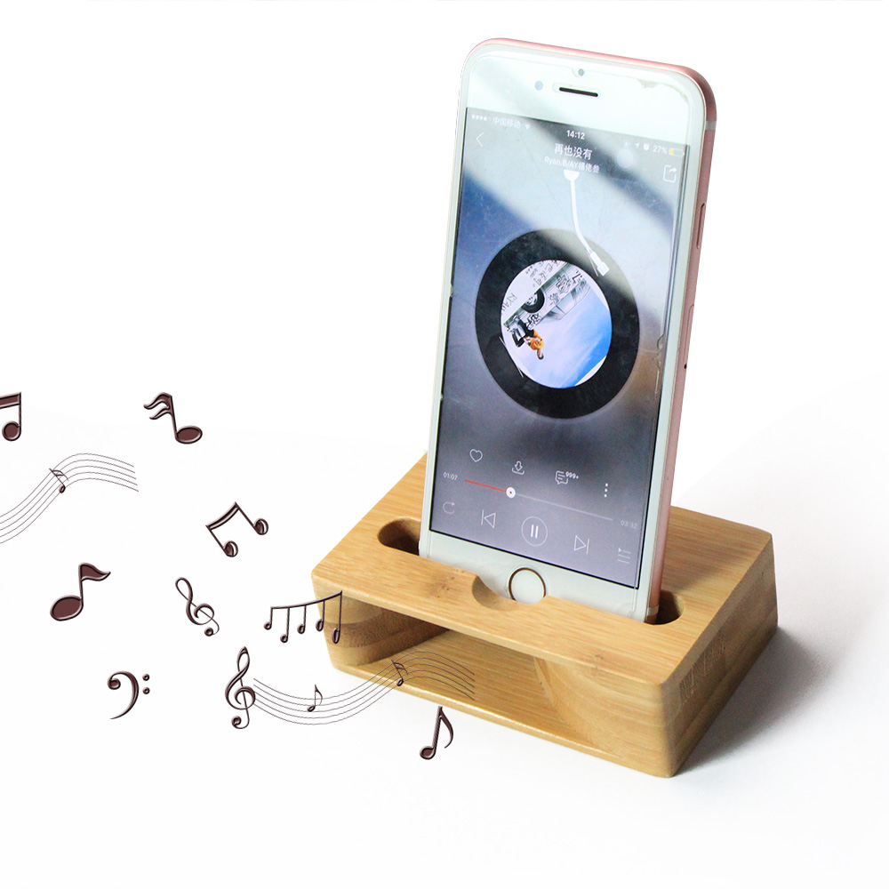 Eco-friendly Wooden Bamboo Loudspeaker Vertical Type Mini Portable Speaker Portable Speaker Bamboo Electronics