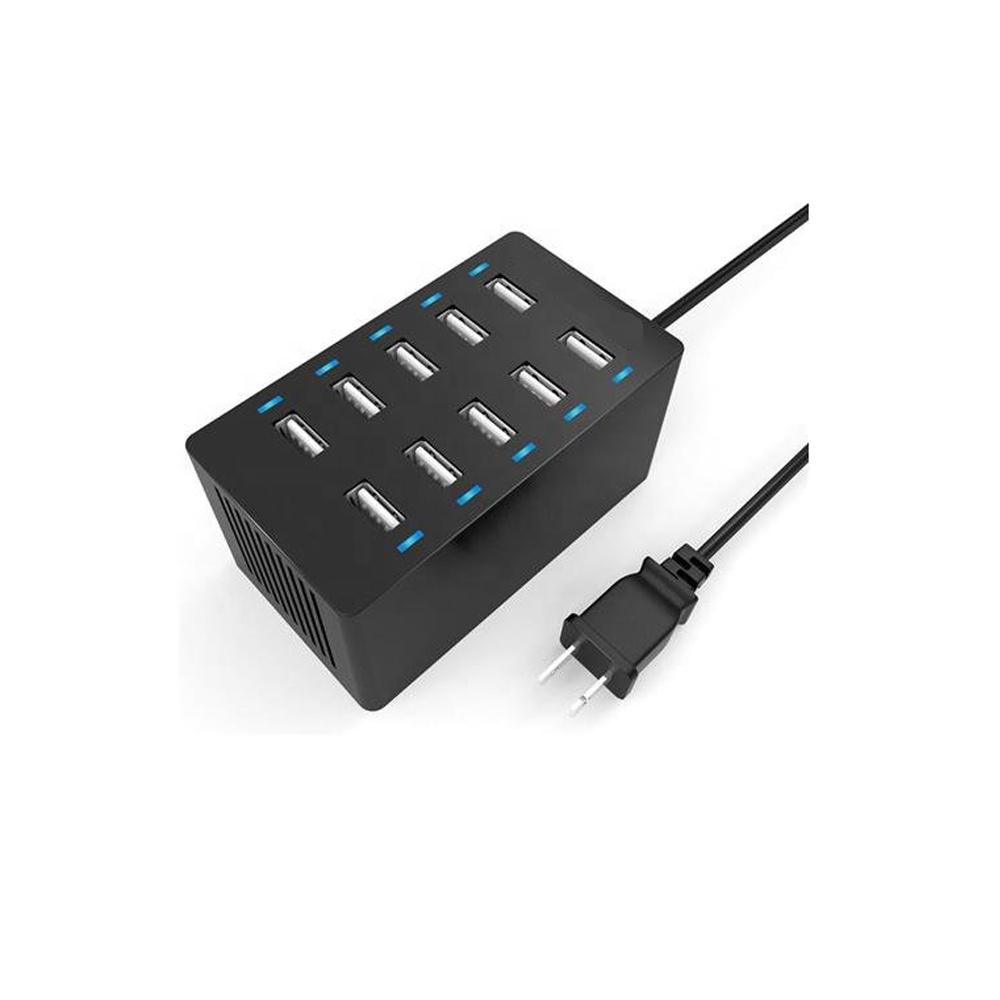 60 Вт 12A 10-порт Семейные настольный USB быстрое зарядное устройство с Android Apple