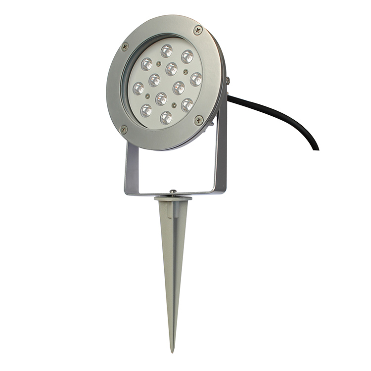 Алюминиевый DC12V 12 Вт IP67 водонепроницаемый холодный белый сад Спайк светодиодное освещение