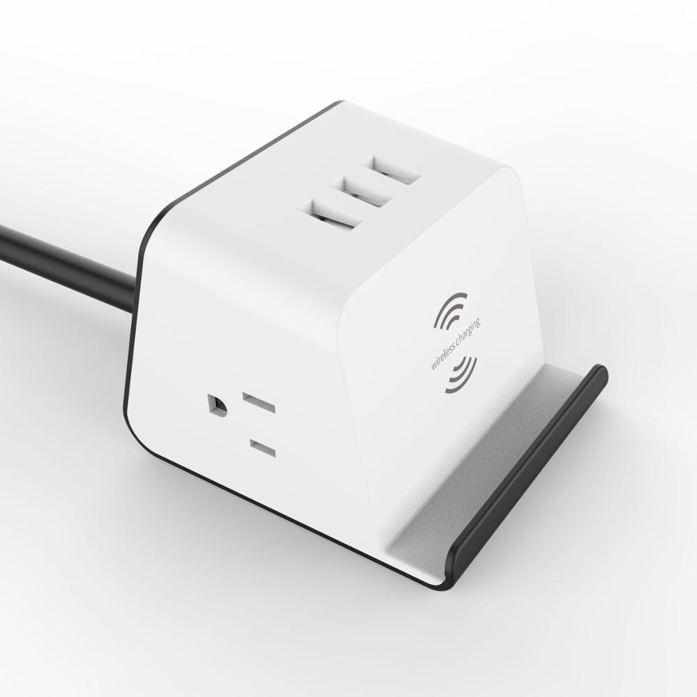 Настольная электрическая розетка с 2 выходами и usb-портами