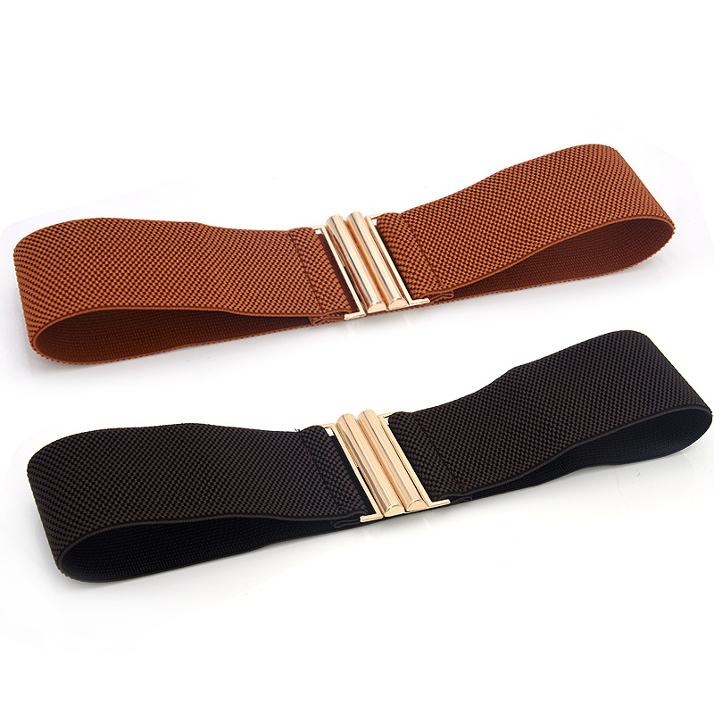 B129 Elastic Soft Leather Wide Tie Wrap Around Waist Band Vintage Dress Belt Accessories