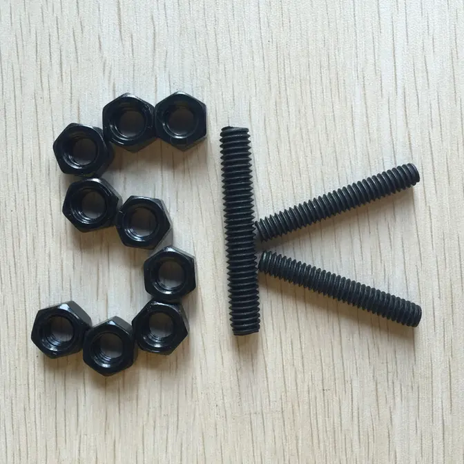 Fastener product High tensile hex stud bolts A193 B7 threaded rod and heavy hex nuts A194 2h diameter 1/2" to 2"