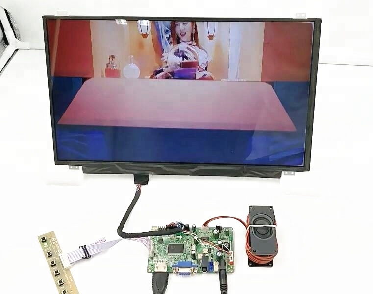 Плата контроллера ЖК-дисплея с поддержкой VGA + аудиодрайвера, ЖК-наборы 15,6 дюймов с 1920*1080300 cd