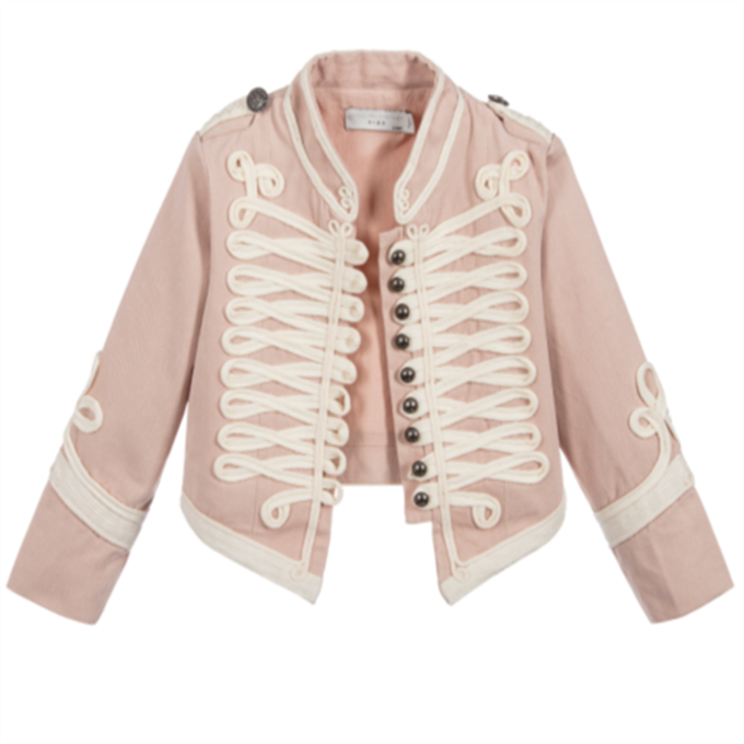 High Quality Kids Will Military Style Cotton Jacket Children Pink Outwear Unisex with Closure Buttons