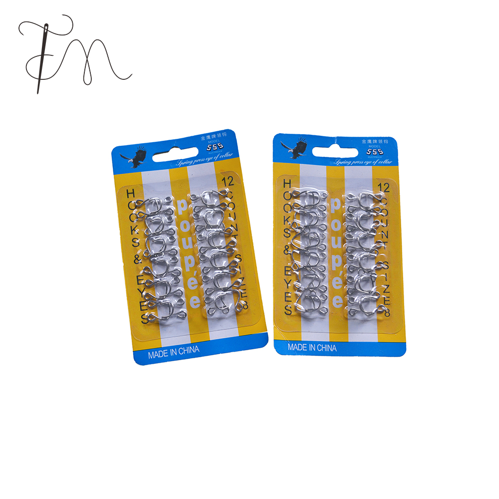 Metal Dress Silver Hooks And Eye For Garment Accessory
