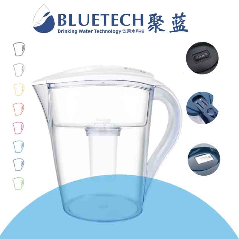Китайский завод BPA free CE сертифицированный пищевой пластик Щелочной фильтр для воды кувшин для удаления хлора