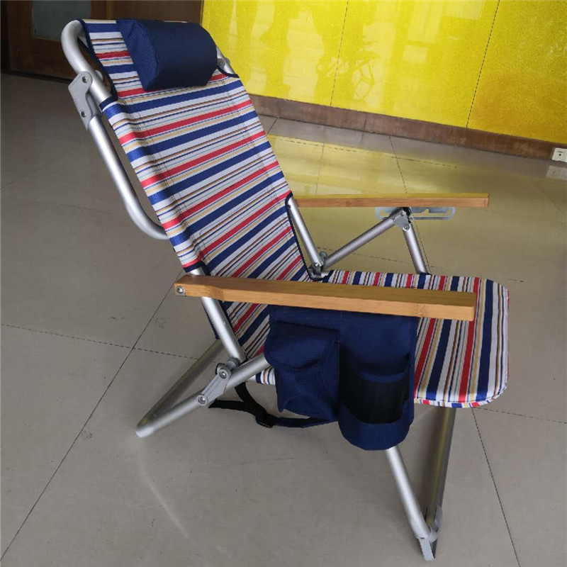 Алюминиевый слинг дешевые складной пляжный стул рюкзак recliner 4 позиции