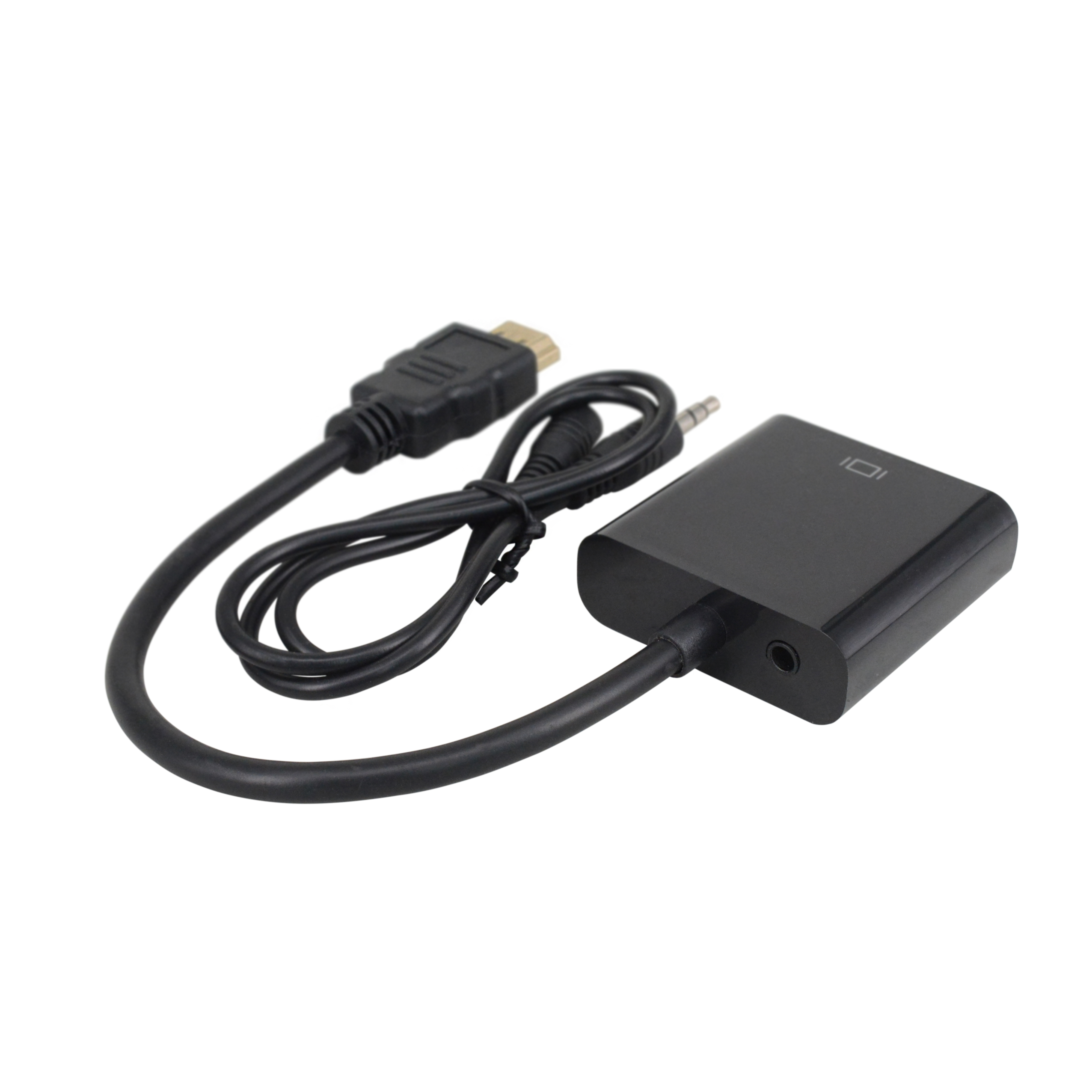XANUAN HDMI к VGA адаптер для невест высококачественные Позолоченные Черный цвет конвертер с 3,5 мм аудио кабель