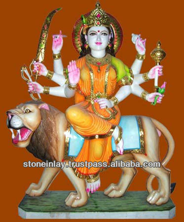 Мраморная статуя Durga Ji От Makrana Marble