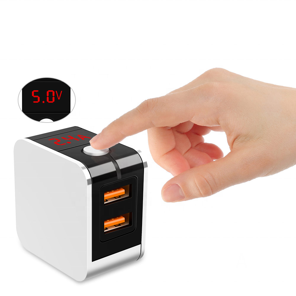 Двойной USB Quick Charge 3,0 18 Вт 3Amp USB настенное зарядное устройство (зарядное устройство с функцией быстрой зарядки 2,0) PowerPort