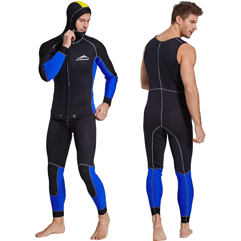 Professional 3mm Swim Wetsuits Men's Diving Suit Split Scuba Snorkel Swimsuit Spearfishing Surfing Jumpsuit