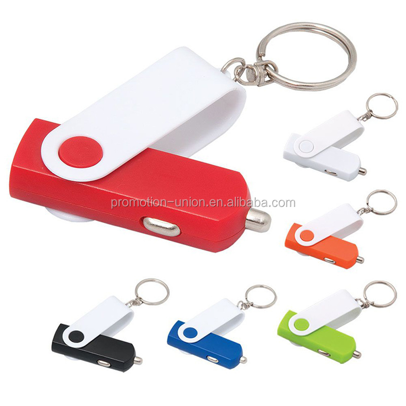 Брелок usb Автомобильное зарядное устройство подарок 1 а вращающееся usb мини автомобильное зарядное устройство usb