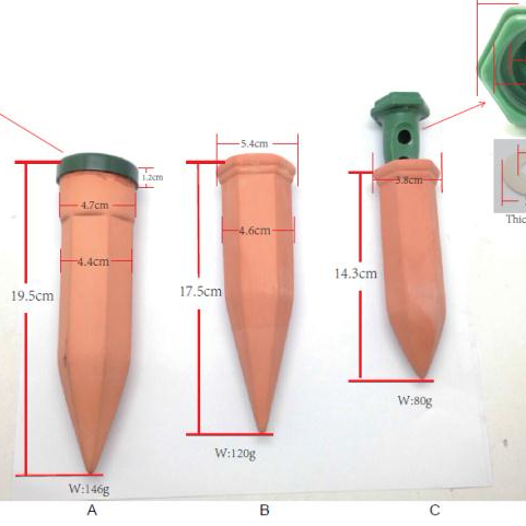 Ceramic Automatic Plant Waterer Garden Terracotta Self Watering Spikes
