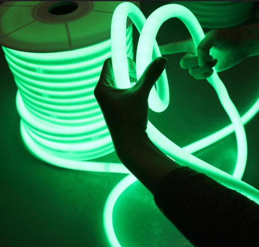 Светодиодная неоновая веревка 360 rgb, меняющая цвет, 60 футов, адресная Мягкая трубка