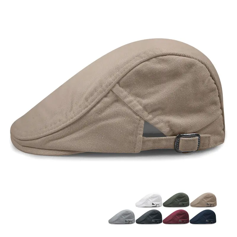wholesale solid color plain men ivy cap hat canvas