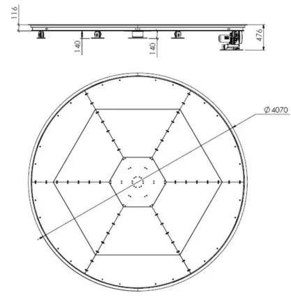 free angle automatic rotation car turntable for confined places