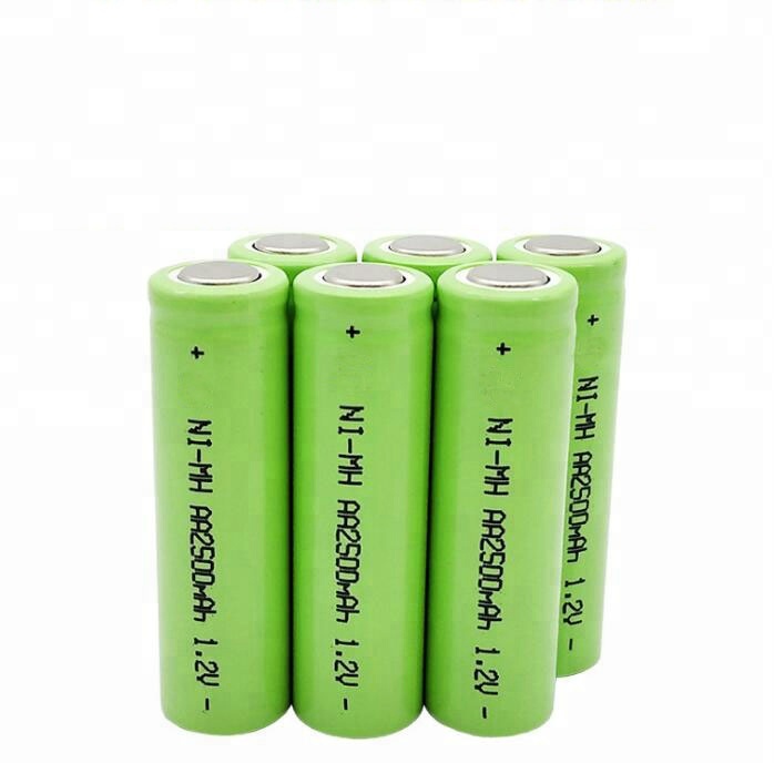 Заводская цена 1,2 v Ni-MH AA 2500mAh перезаряжаемая батарея
