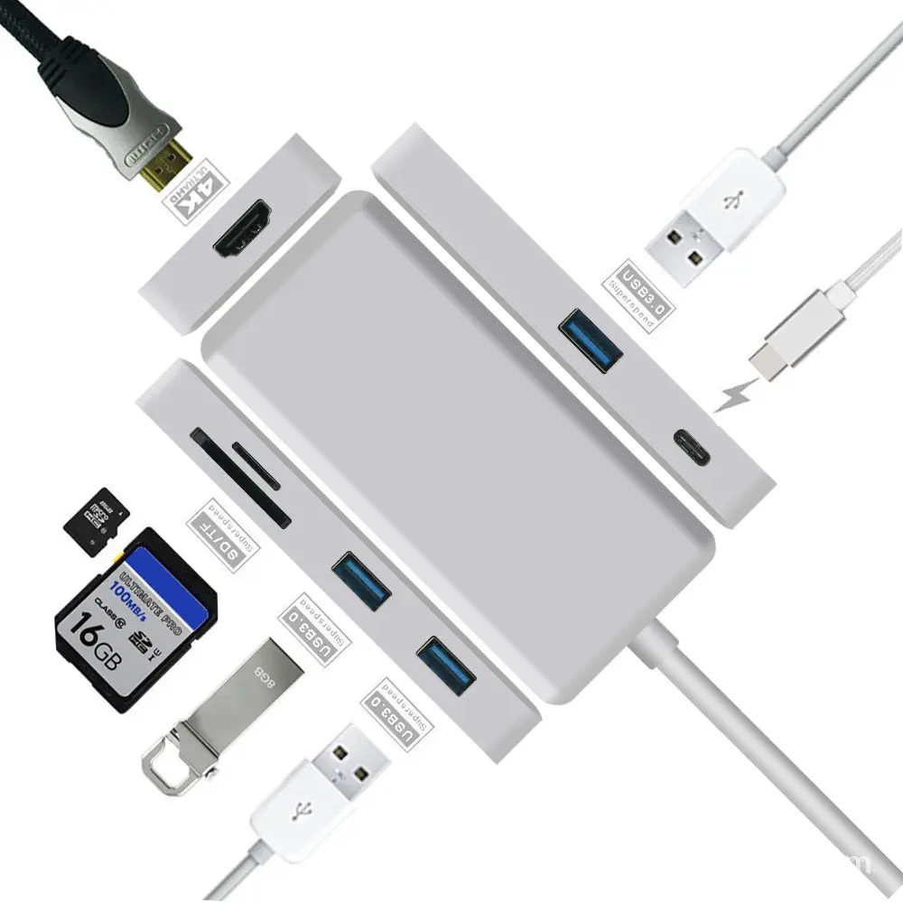 SD/TF Card 3.1 USB 4K High Speed Type C Universal Docking Station