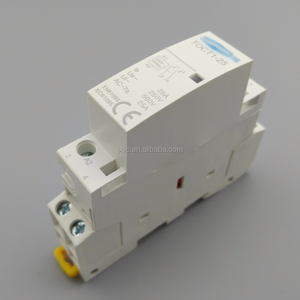 TOCT1 Американская классификация проводов 2р 25A 220 V/230 V 50/60HZ Din rail бытовой ac Контактор В соответствии с стандартом 2NO